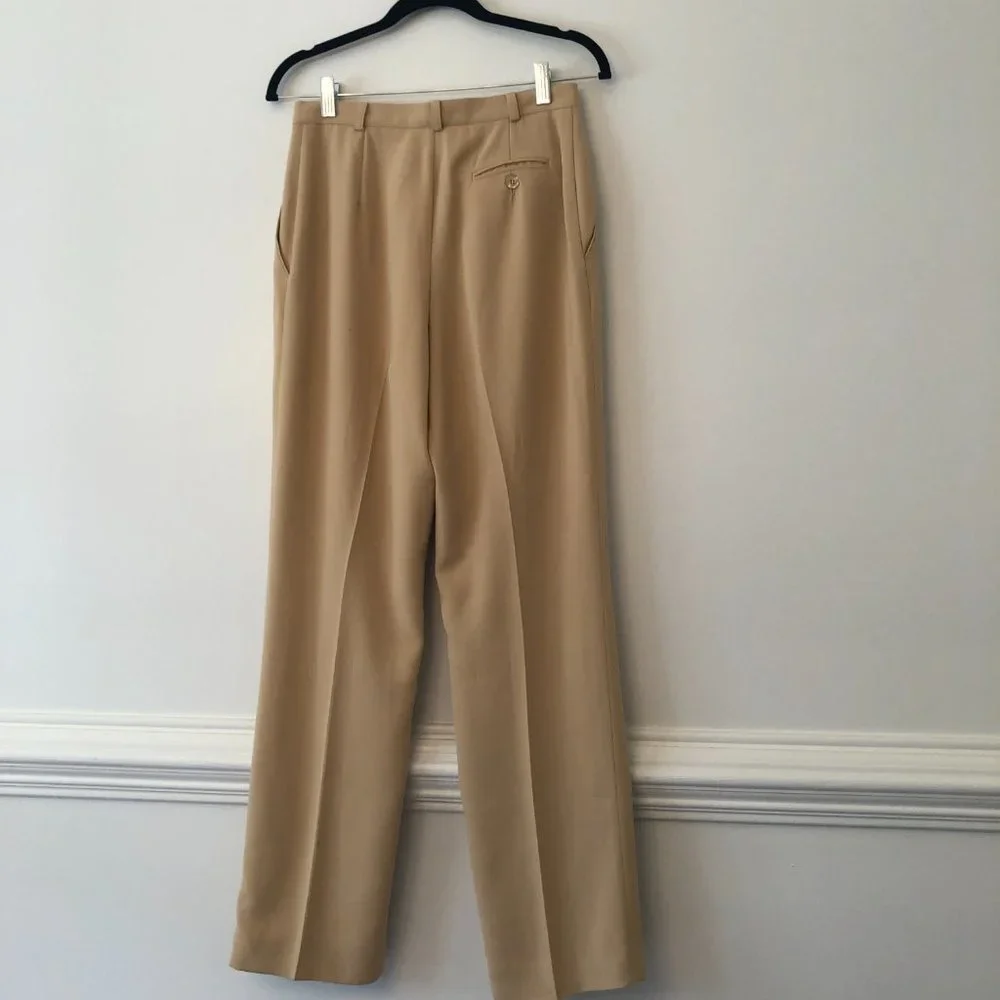 Alex New York Tailored Tan Trousers | Lined Straight Leg Pants | Size 8 - Picture 8 of 10